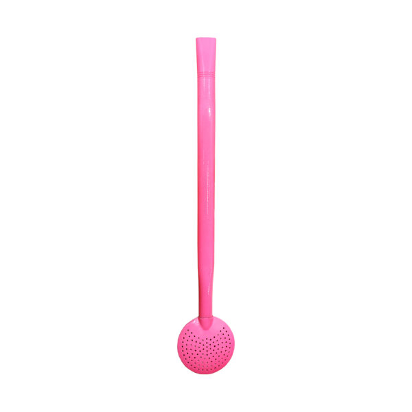 Bomba de Chimarrão Inox 23 cm Com Pintura Especial Rosa Que Brilha No Escuro e Bojo Fixo - REF 17316