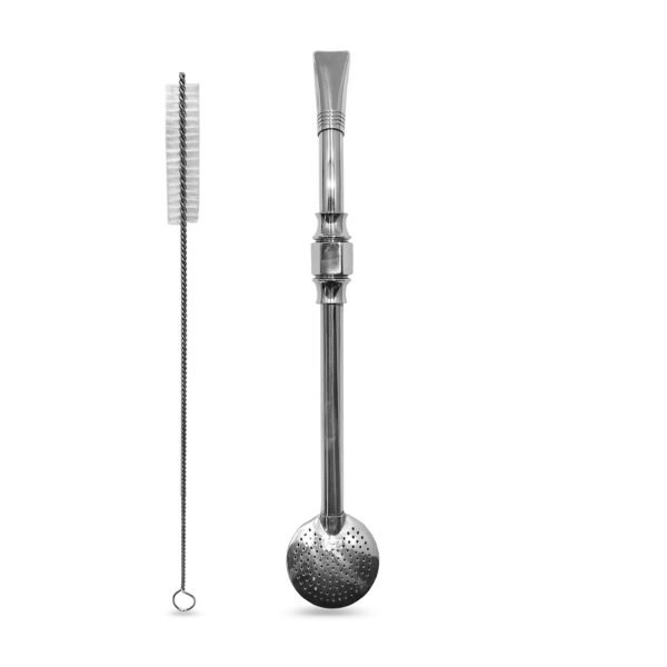 Bomba de Chimarrão Inox 23 cm Com Anel e Bojo Com Rosca – REF 2250