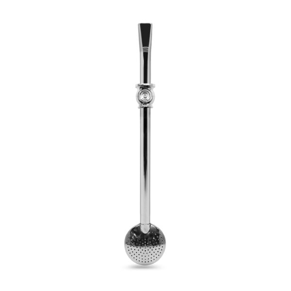 Bomba de Chimarrão Inox 23 cm Com Anel e Bojo Fixo – REF 9311